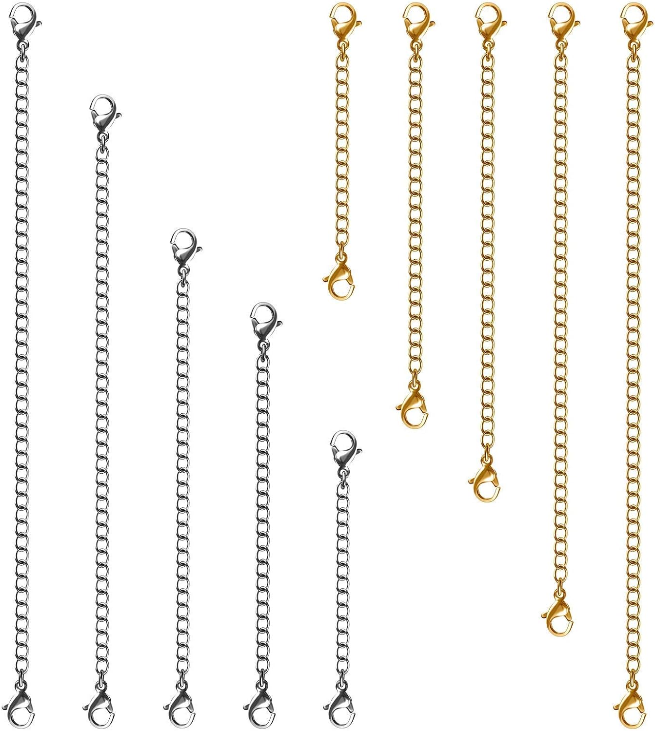 Necklace Extenders, Stainless Steel