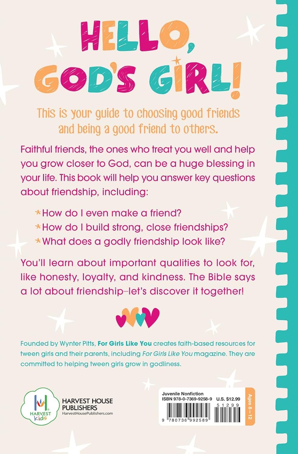 God's Girl and Friendship: A Guide to Making Good Friends and Great Choices (For Girls Like You Collection)