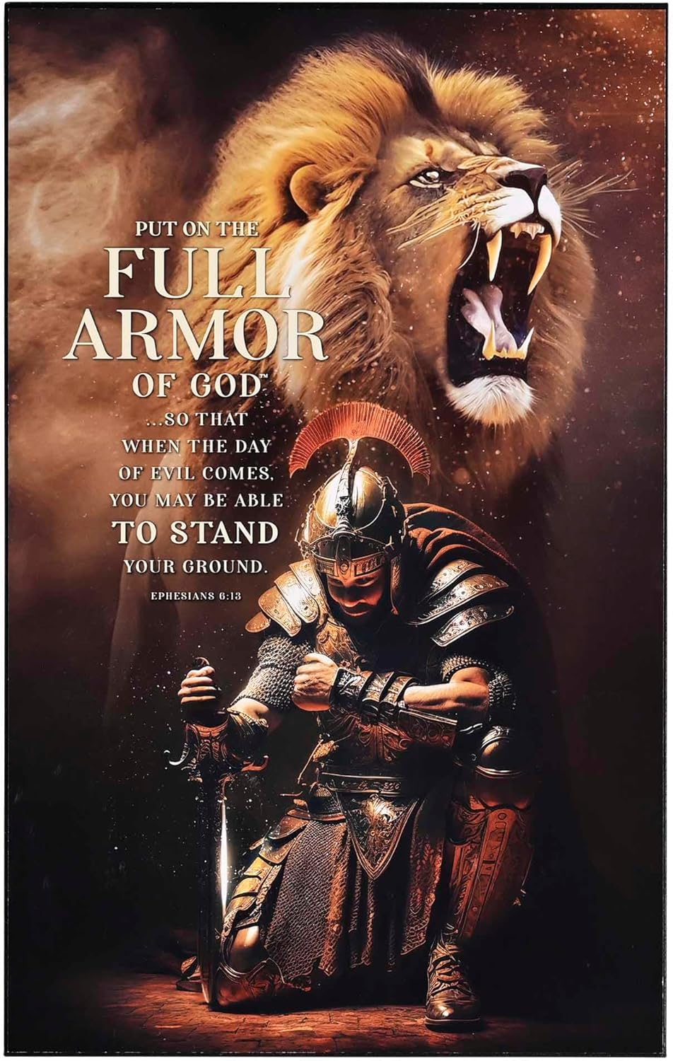 The Full Armor Of God Ephesians 6:13 Wall Plaque, 11 x 7 Inch