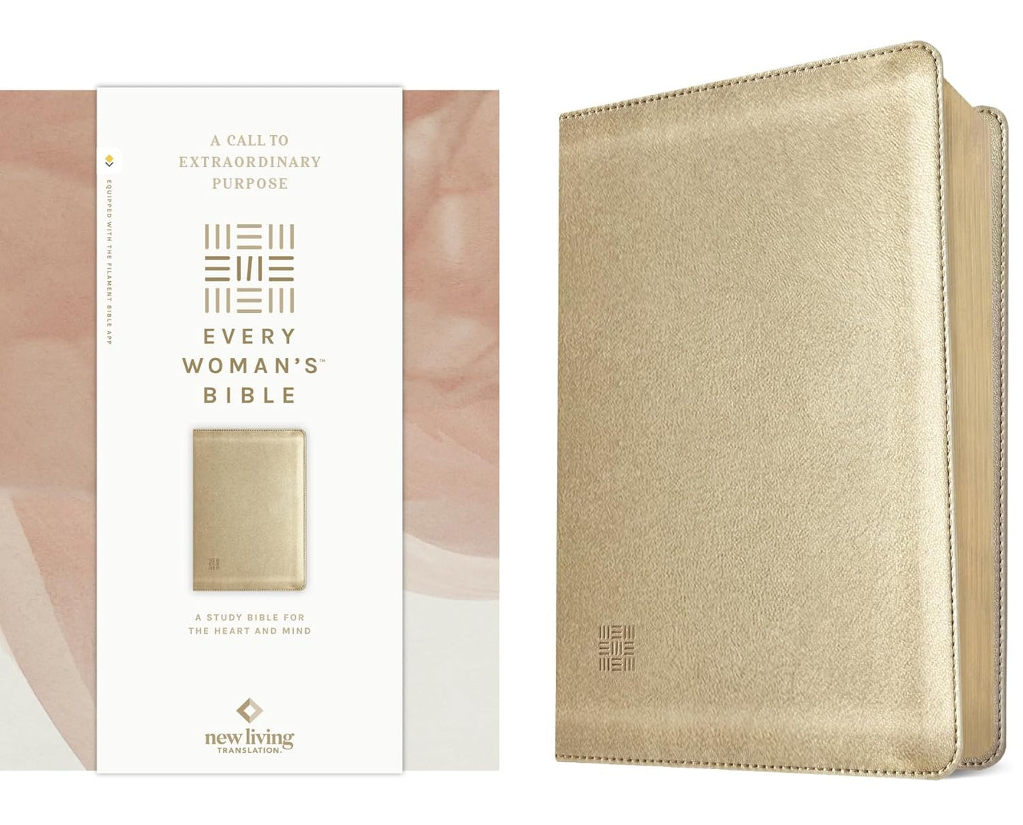 NLT Every Woman’s Bible, Filament Enabled (LeatherLike, Soft Gold, Red Letter)
