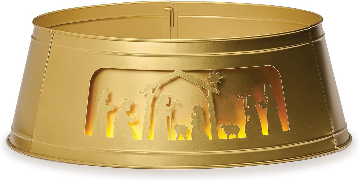 Lighted Nativity Tree Collar, 24" Dia