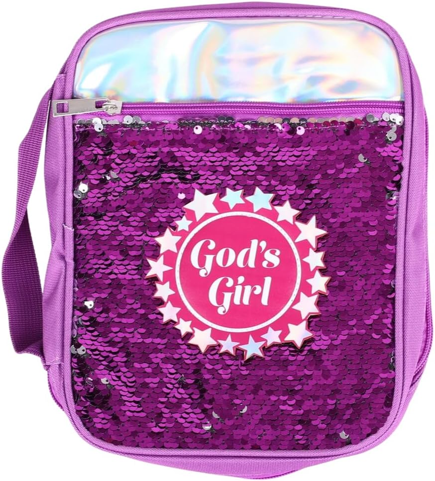 Gods Girl Sequin Bible Cover, Medium