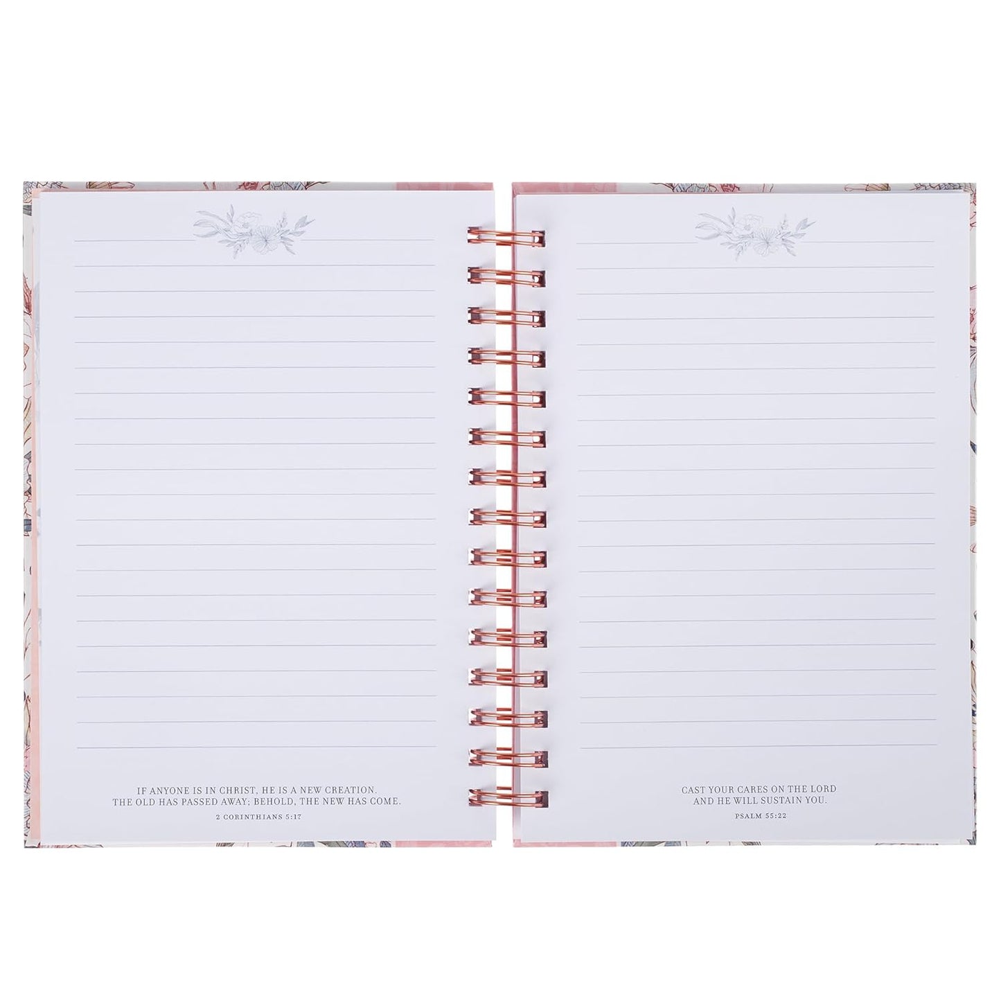 Be Still and Know Pink Floral Spiral-bound Journal
