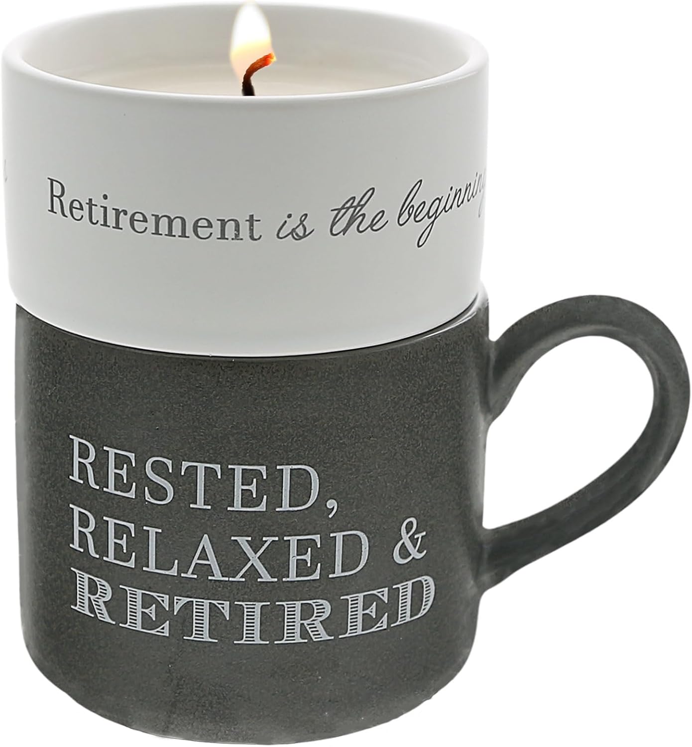 Rested, Relaxed, Retired - 4 Oz Candle & 10.8 Oz Mug