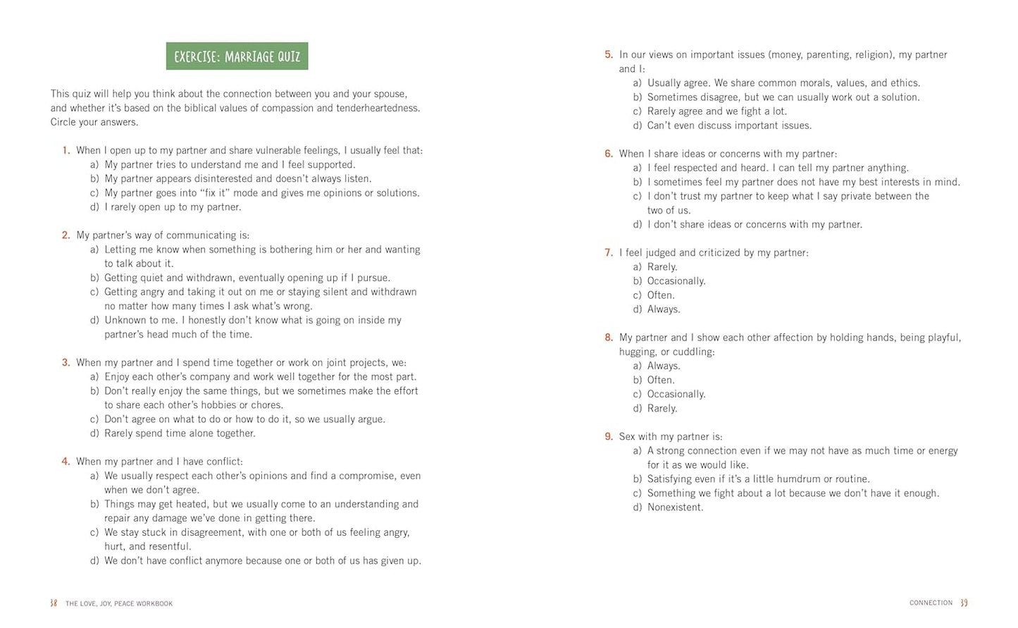 The Love, Joy, Peace Workbook: A Couple's Bible Study