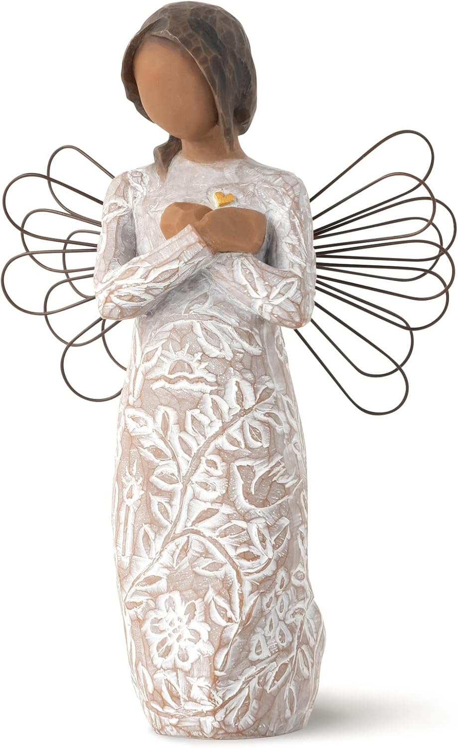 Willow Tree Remembrance (Darker Skin) Angel, Sculpted Hand-Painted Figure