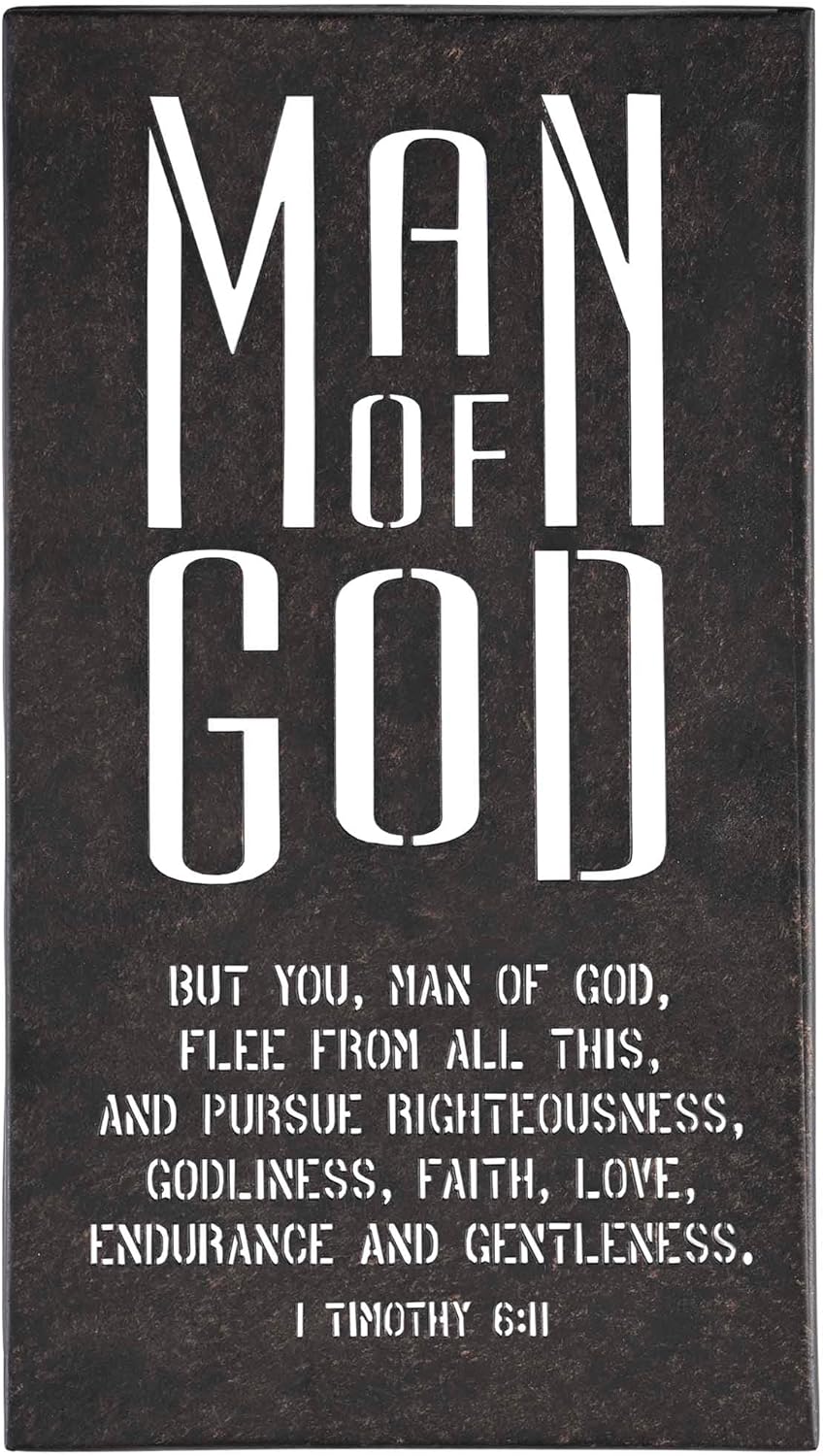Man of God Metal Wall Plaque 8" X 14"