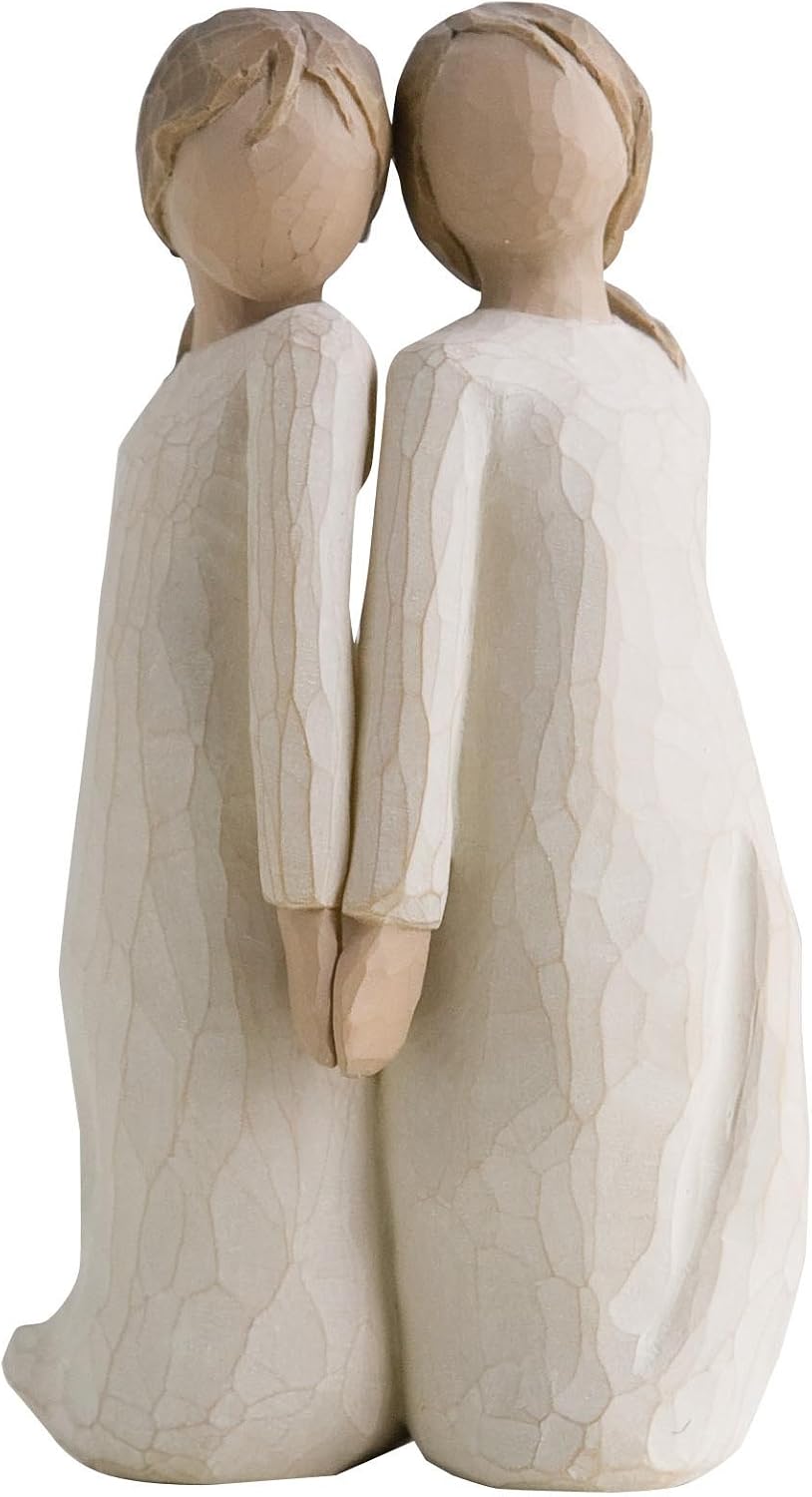 Willow Tree Hand-Painted Sculpted Figure, Two Alike