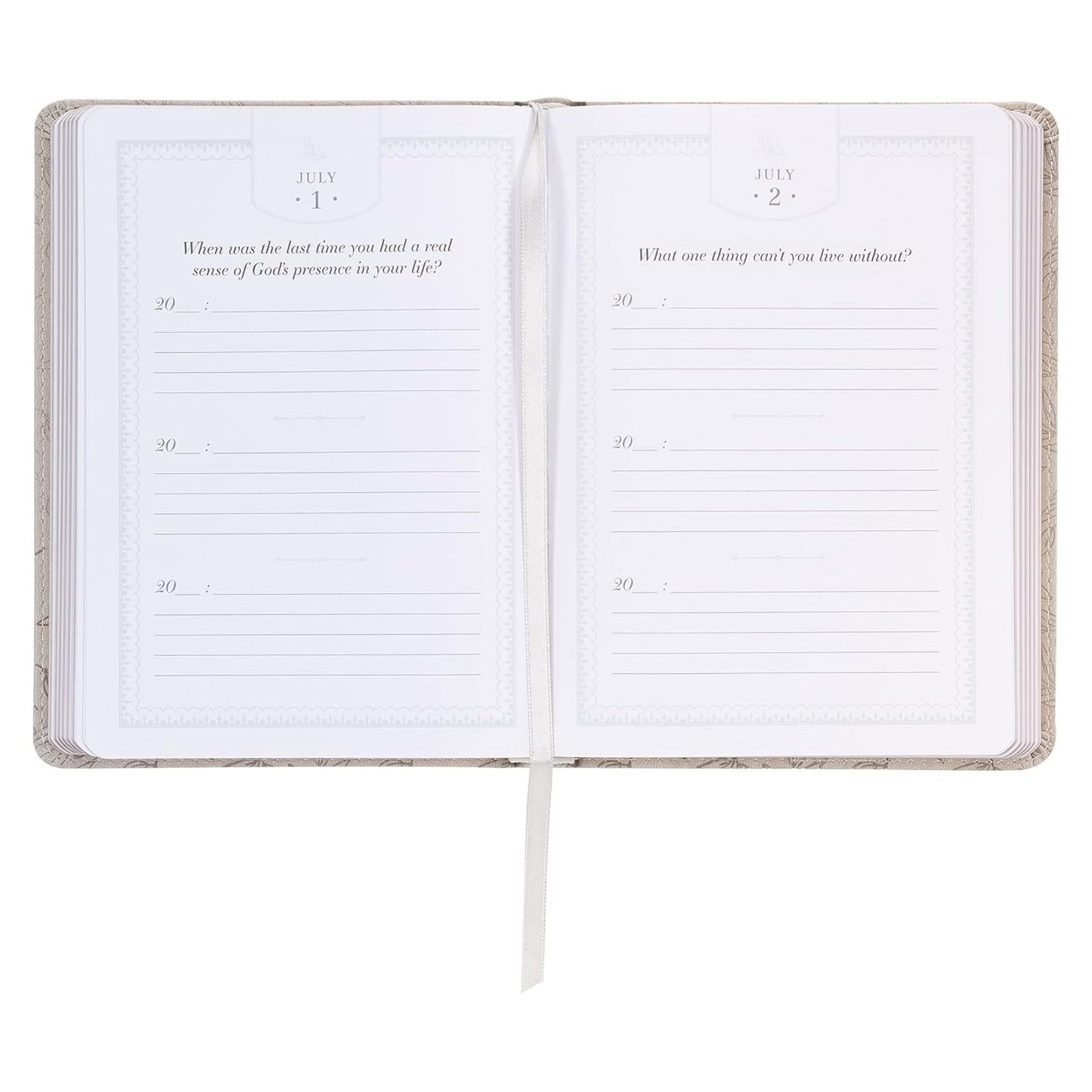 Prompted Faux Leather 3-Year Q & A Journal Taupe