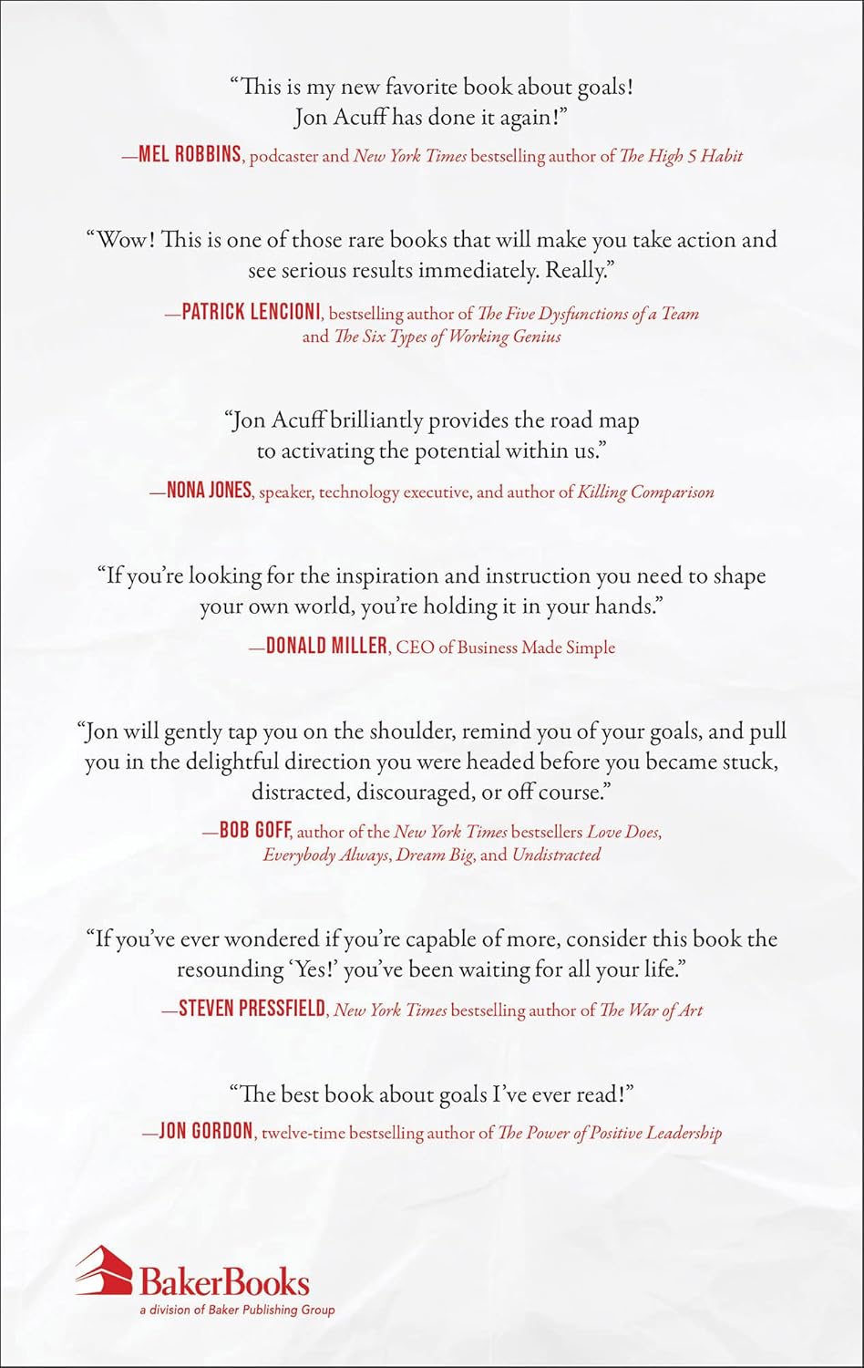 All It Takes Is a Goal: The 3-Step Plan to Ditch Regret and Tap Into Your Massive Potential by Jon Acuff