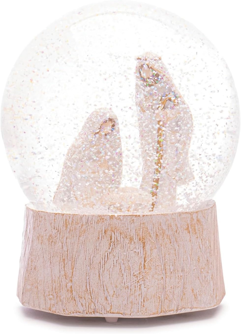 Musical Snow Globe w/Holy Family 5.75" H Resin (Wind-Up)