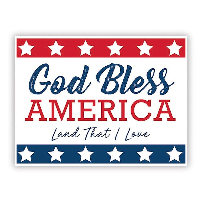 God Bless America Land that I Love Yard Sign (24" x 18")