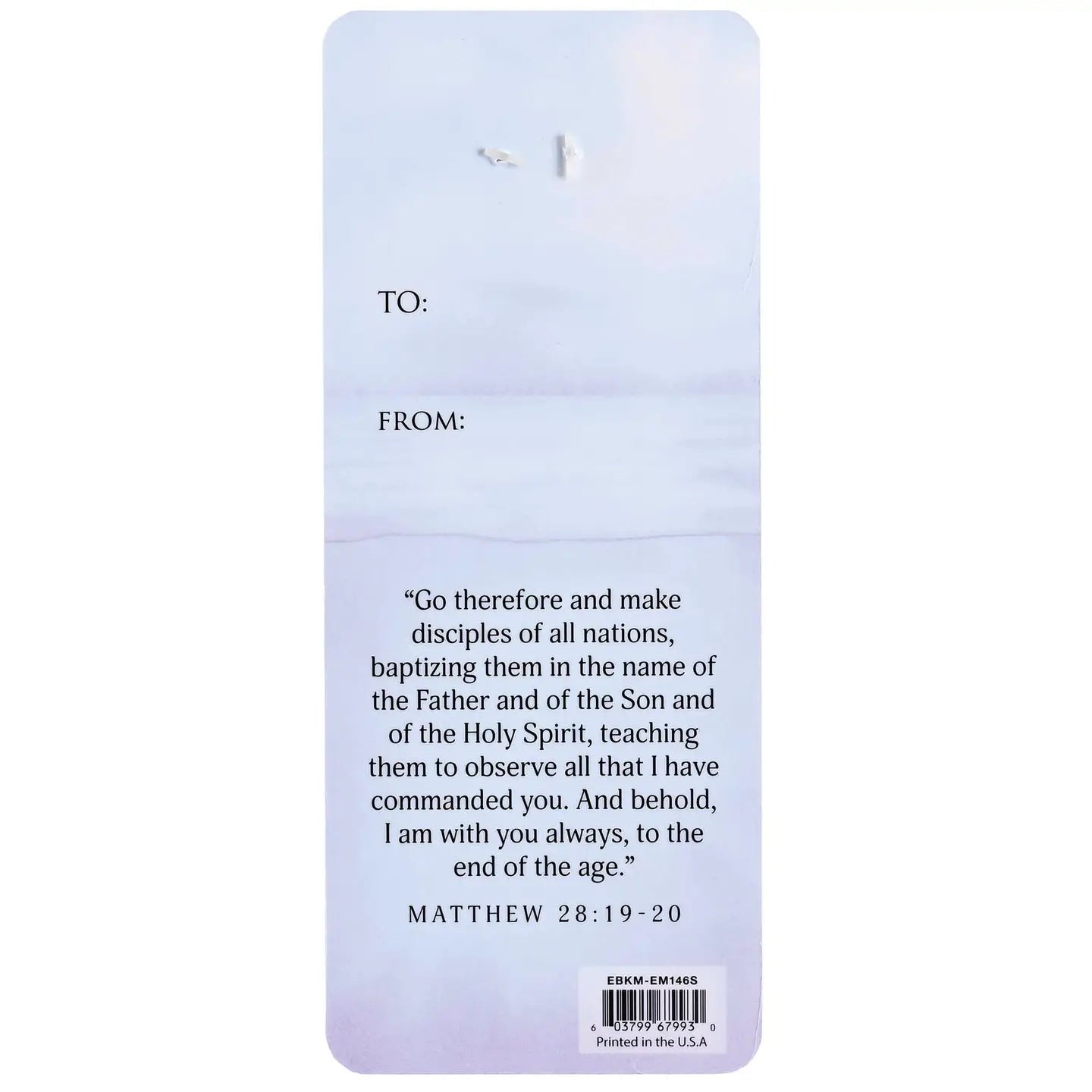 Baptism Embellished Bookcard Blessings