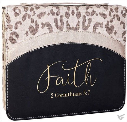 Faith Bible Cover, Leopard, X-Large