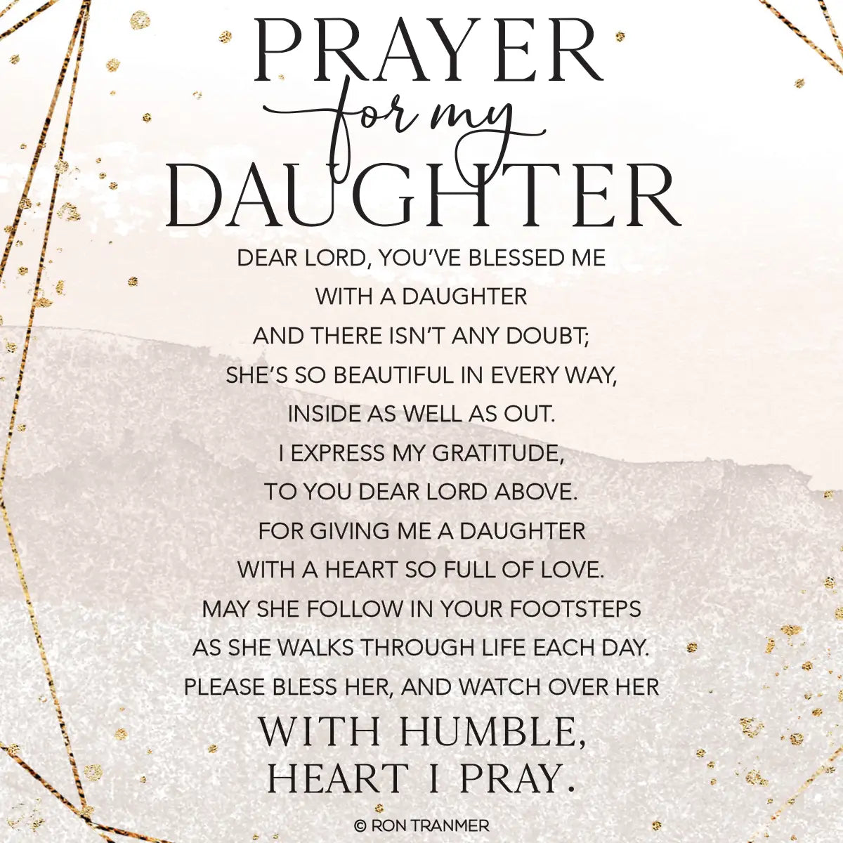 Prayer For My Daughter - Heaven Sent Plaques 6X9 Wood Plaque