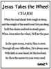 Jesus Takes the Wheel Charms in a Basket