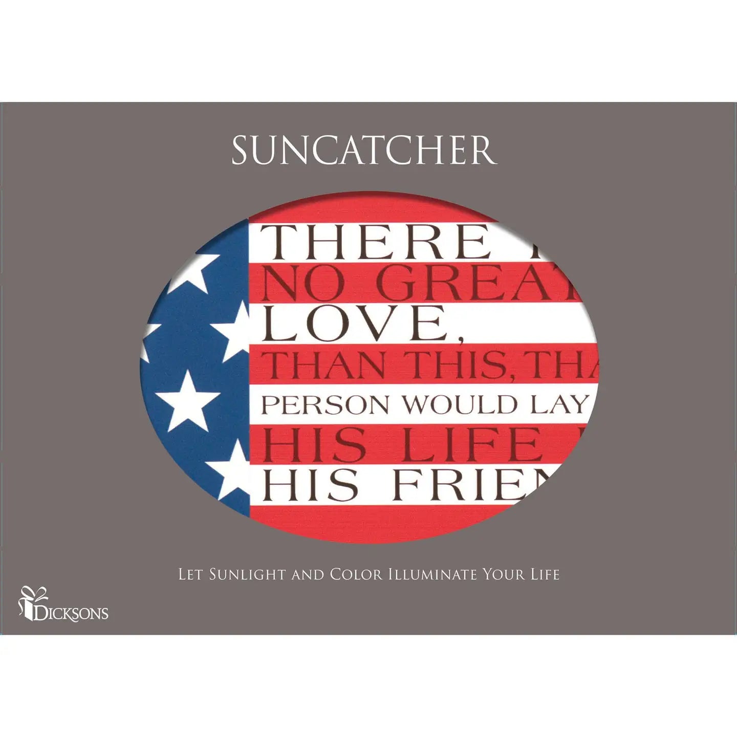 No Greater Love 8in Rectangle Suncatcher