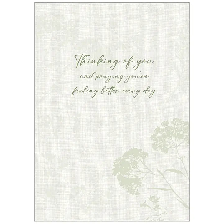 Green Floral - Faith Get Well Card- SVD112112