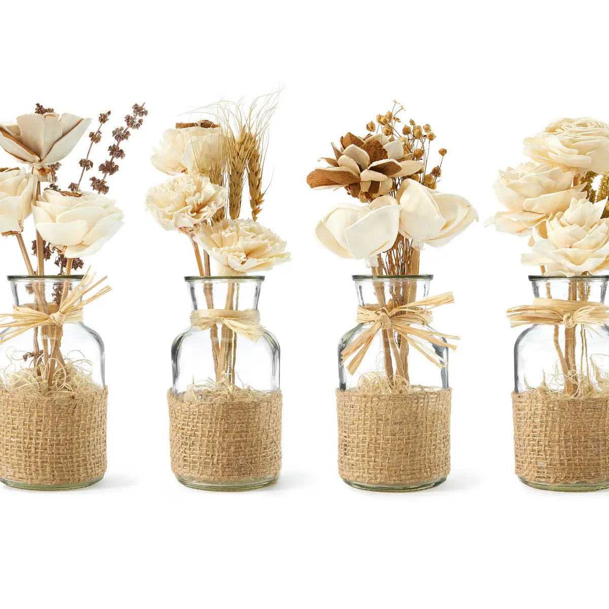 Flowers W/Glass Jar, Large