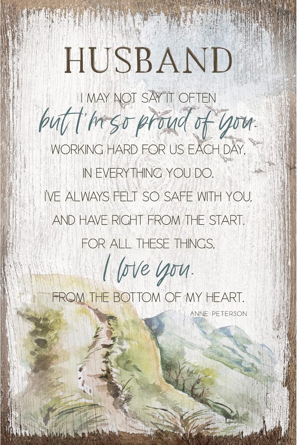 Husband I May Not Say - Timeless Sentiment Plaques