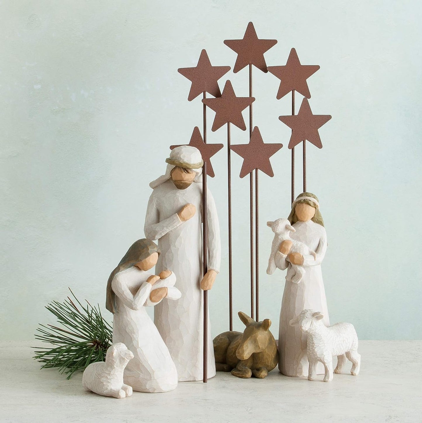 Willow Tree Metal Star Backdrop, Designed for Classic Nativity Collection