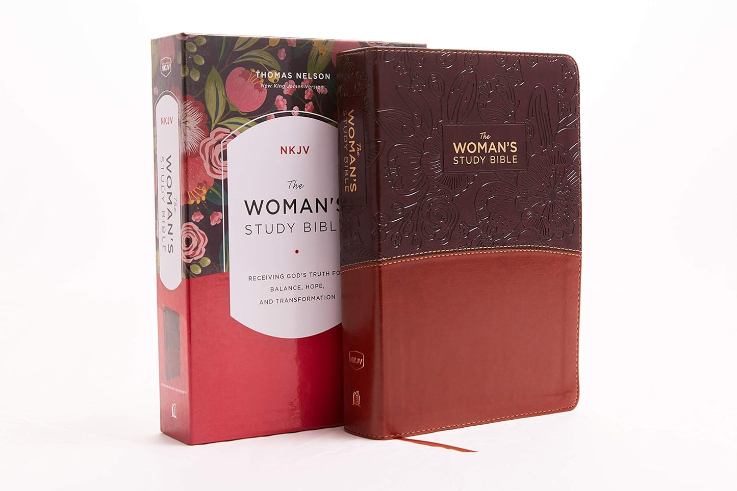 NKJV, The Woman's Study Bible, Leathersoft, Brown/Burgundy