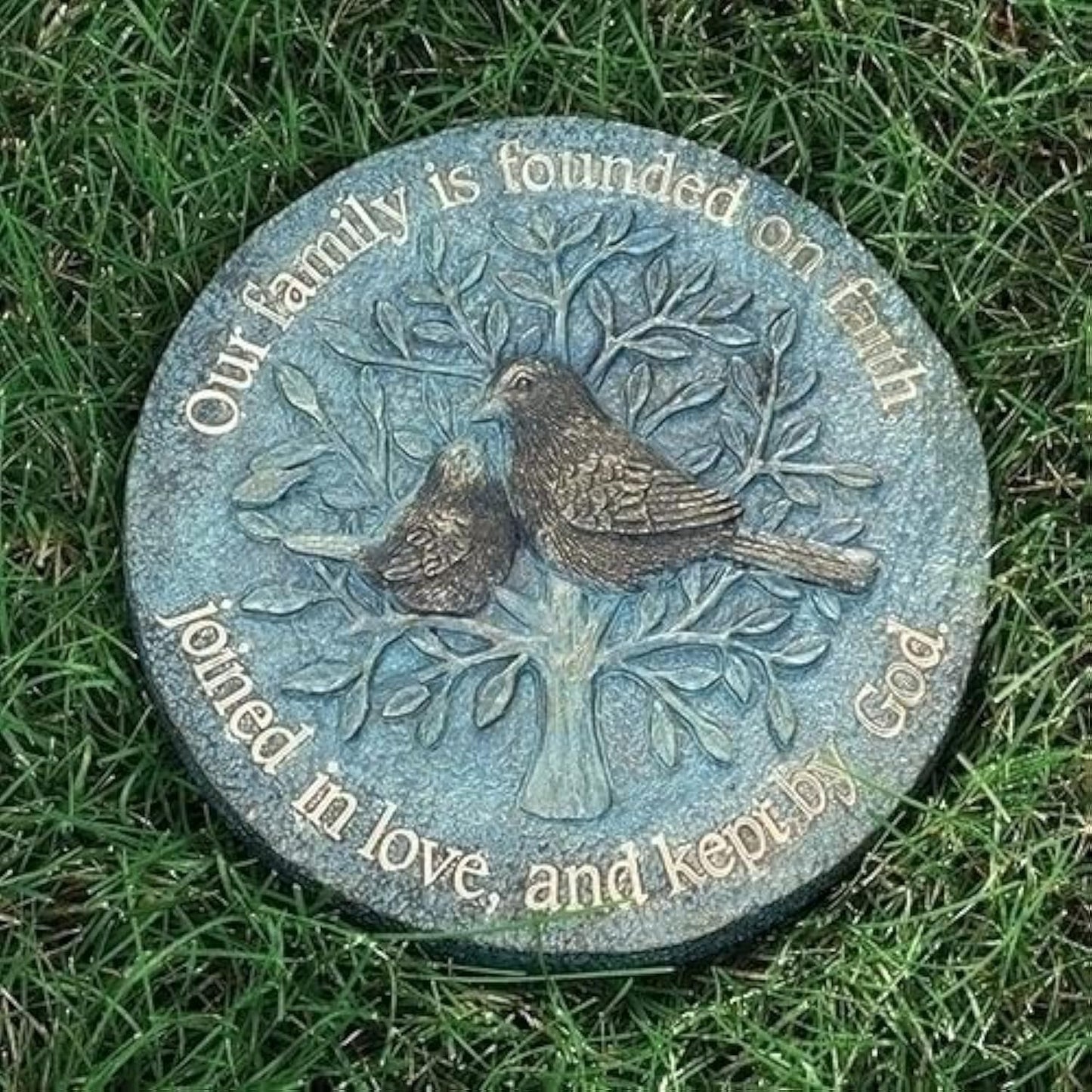 9" H FAMILY STEPPING STONE BRONZE