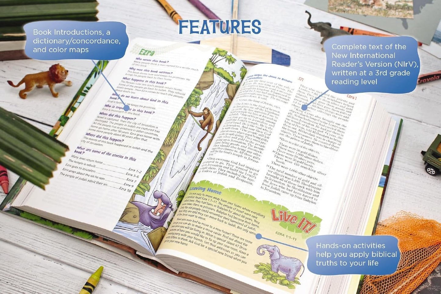 NIrV, Adventure Bible for Early Readers, Leathersoft, Purple, Full Color