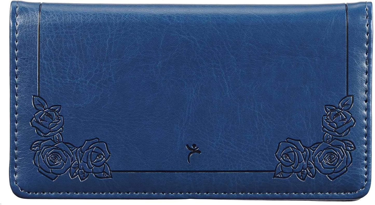 Be Still and Know Navy Faux Leather Checkbook Cover - Psalm 46:10