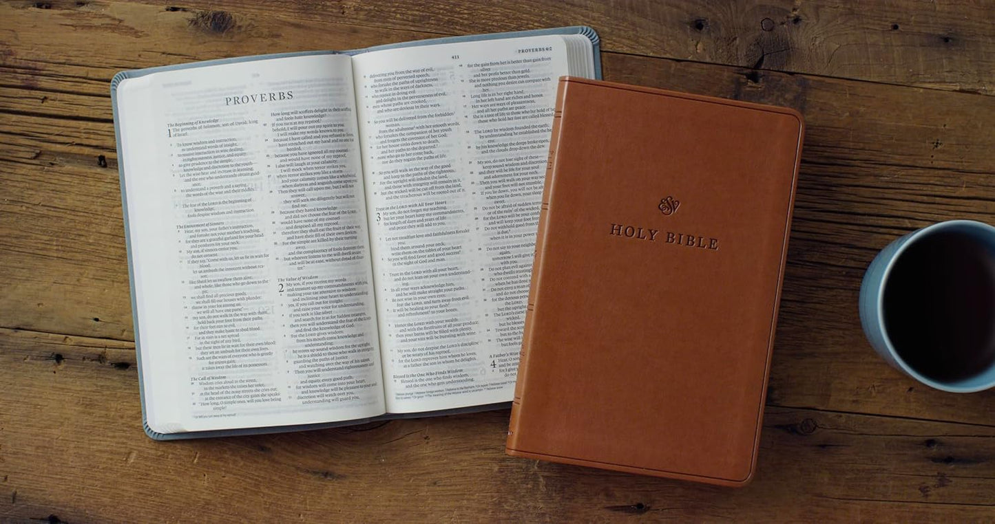ESV Value Thinline Bible (TruTone, English Saddle)
