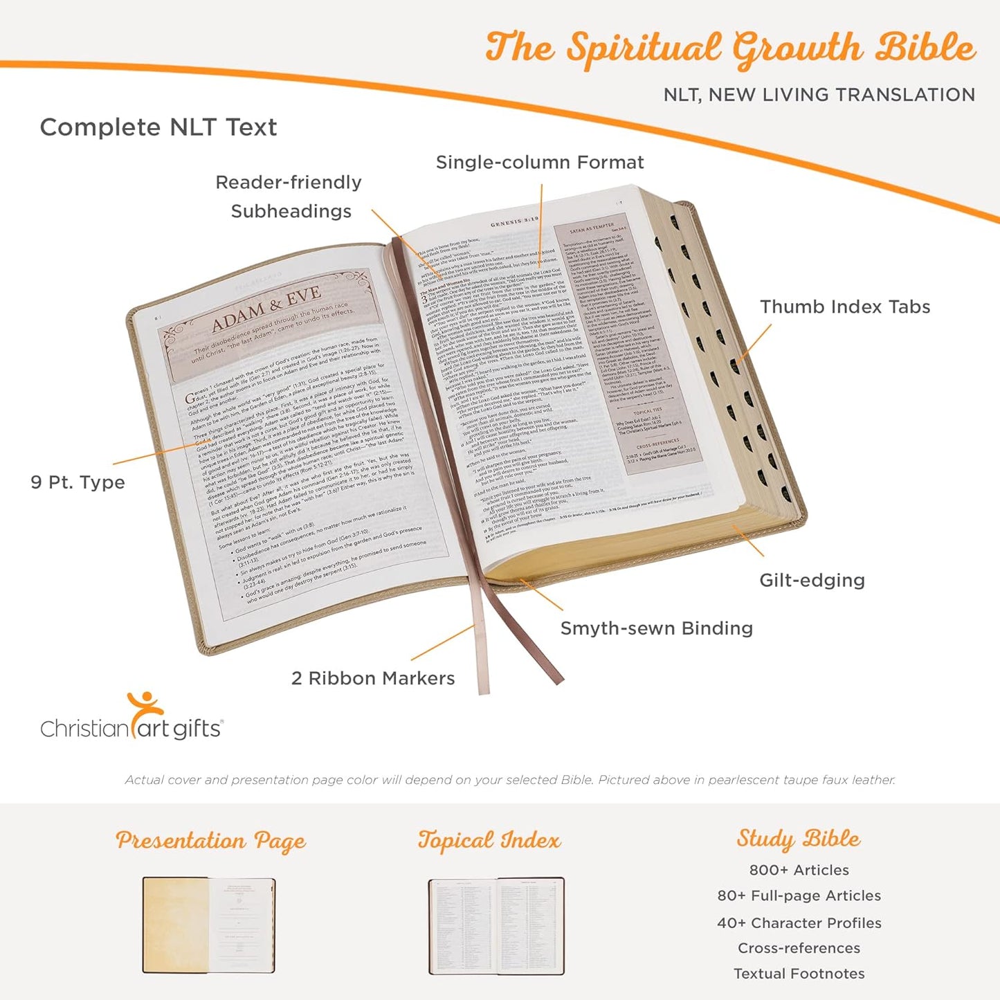The NLT Spiritual Growth Bible Pink Faux Leather