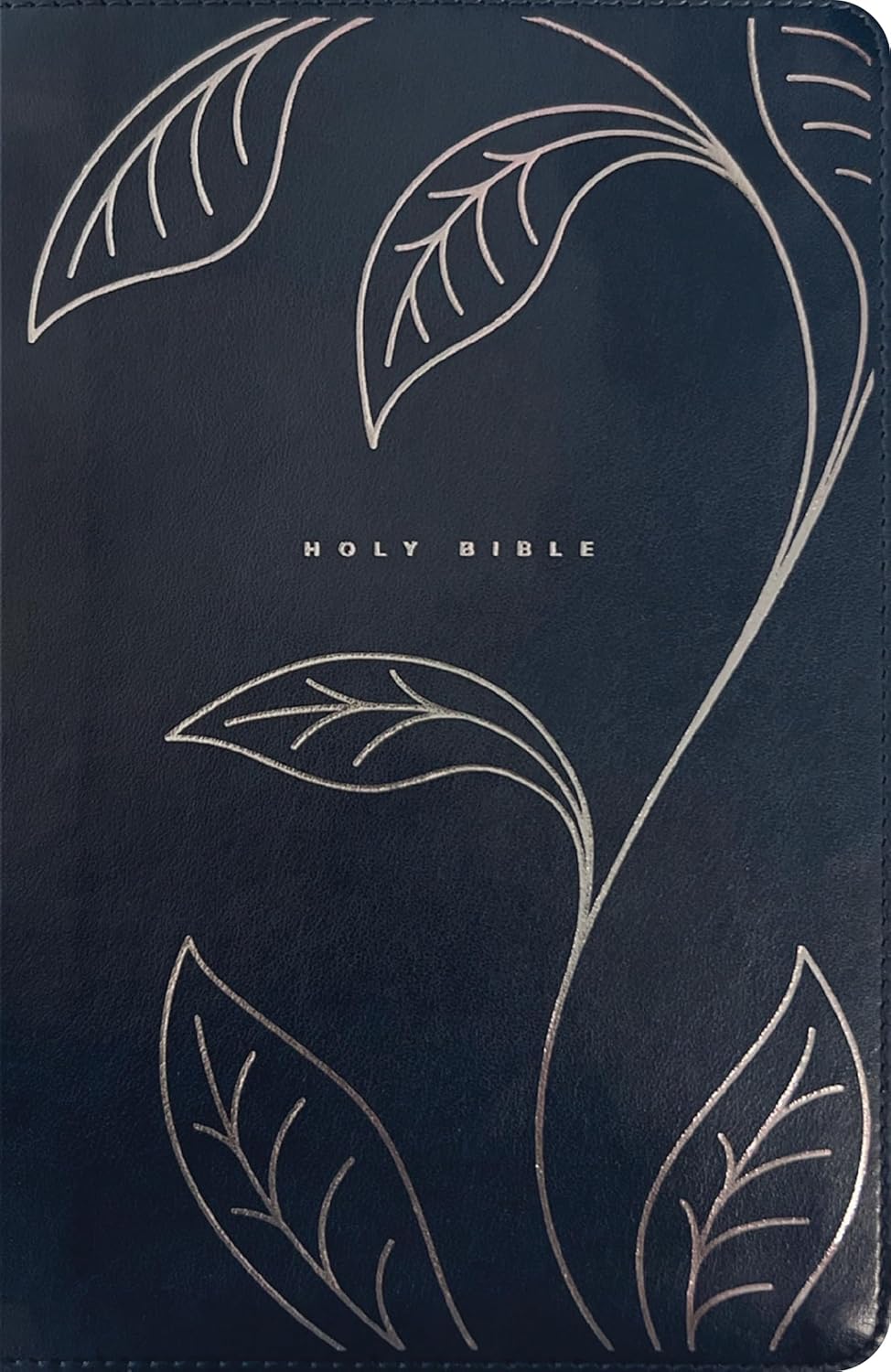 NLT Personal Size Giant Print Bible, Filament Enabled (LeatherLike, Navy Vines, Indexed, Red Letter)