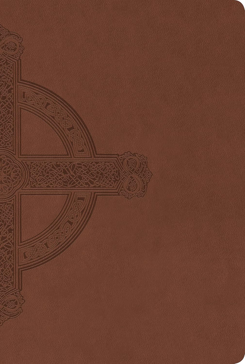 NLT Large Print Premium Value Thinline Bible, Filament Enabled (LeatherLike, Brown Celtic Cross)