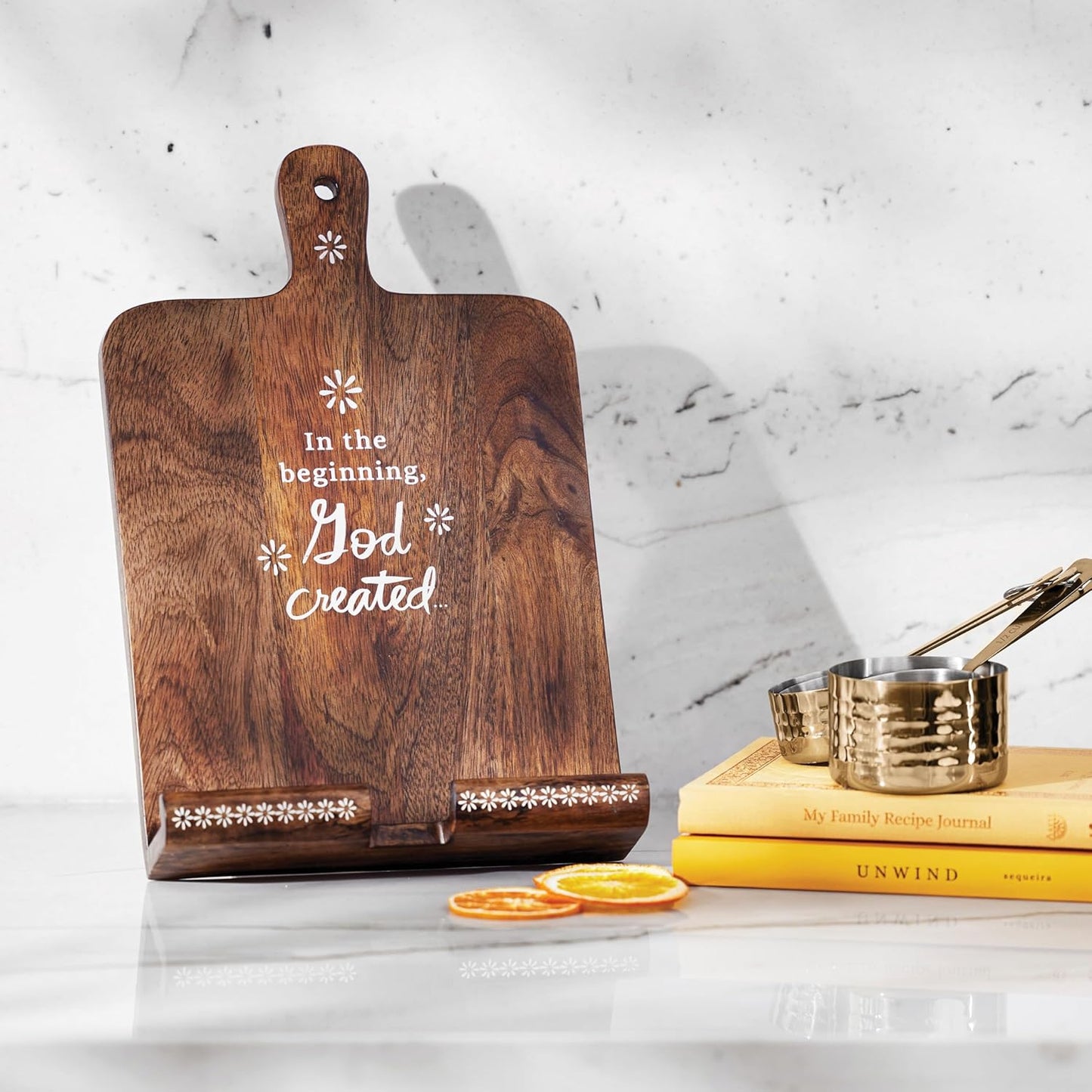 Aarti Sequeira - in The Beginning Cookbook Stand, Wood, 8.75 x 13.75