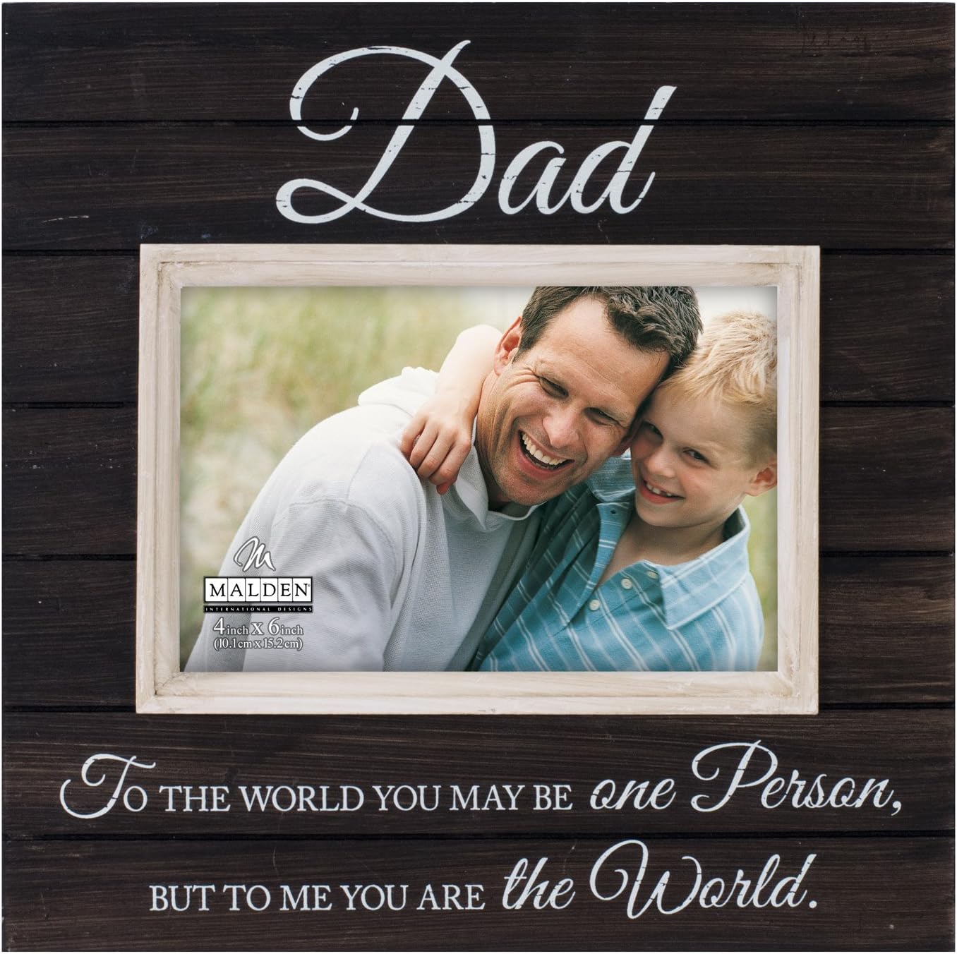 Dad Distressed Black Picture Frame, 4"x6"