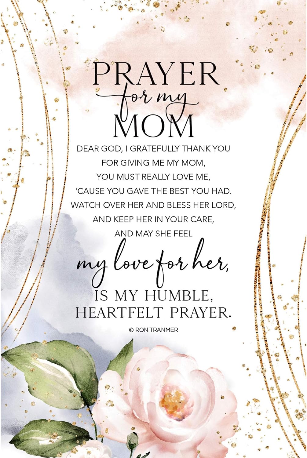 Prayer for my Mom Wood Plaque - 6 inch x 9 inch