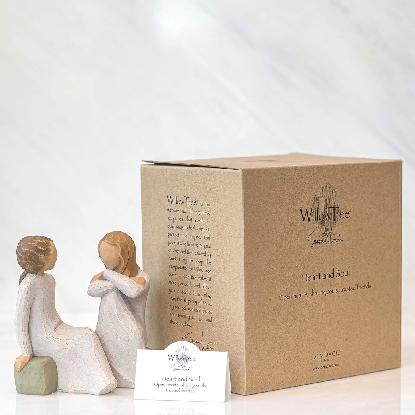 Willow Tree Heart and Soul, Open hearts, Sculpted Hand-Painted Figure