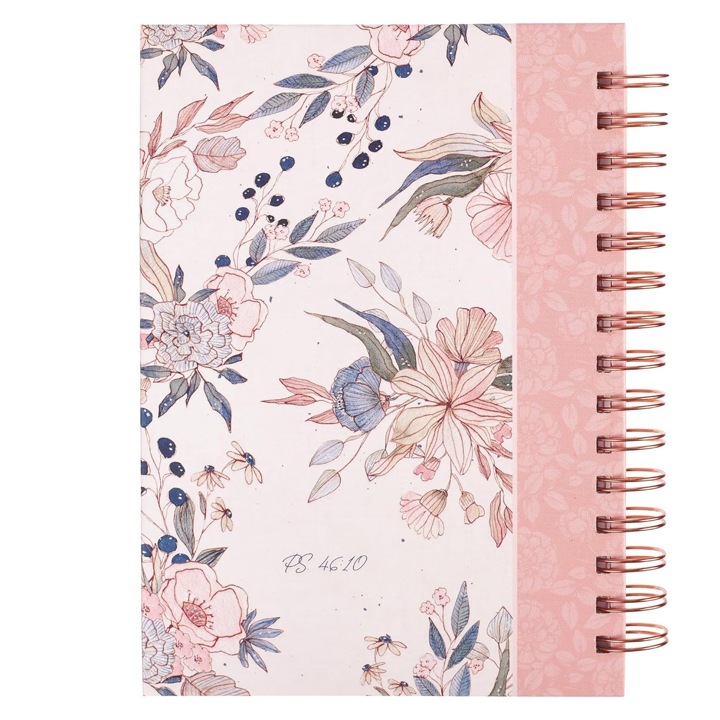 Be Still and Know Pink Floral Spiral-bound Journal