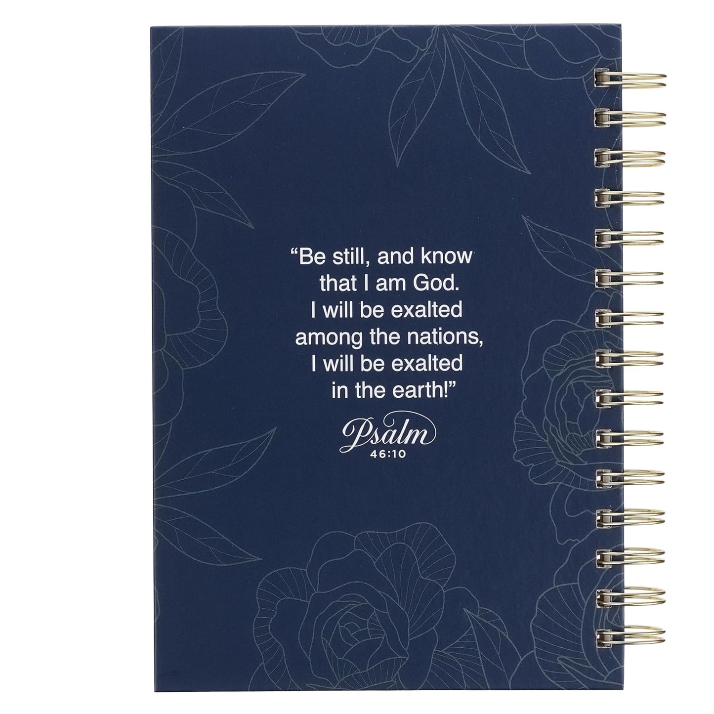 Be Still and Know Yellow Rose Spiral Journal - Psalm 46:10
