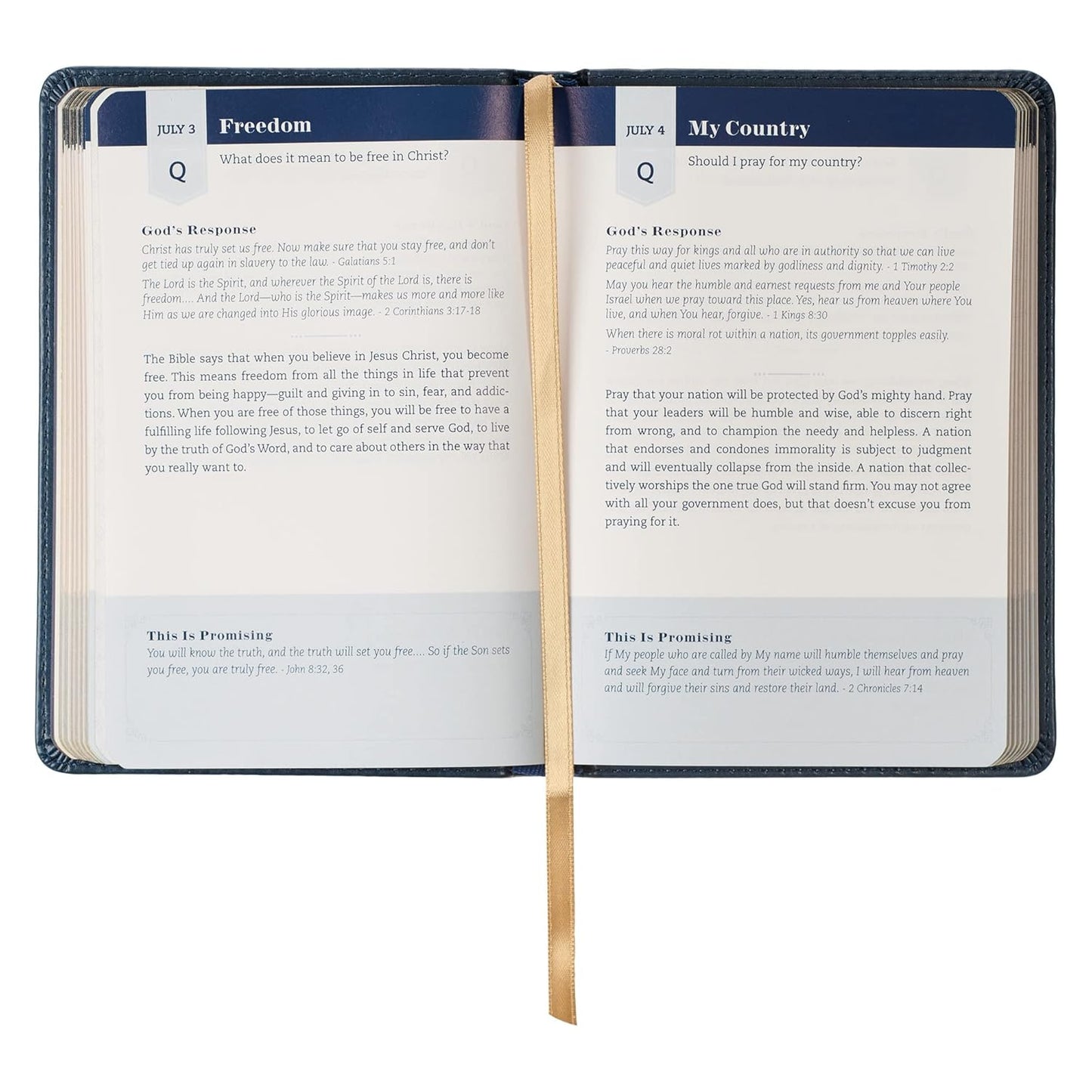 One Minute with God for Students Devotional, Navy Faux Leather Flexcover