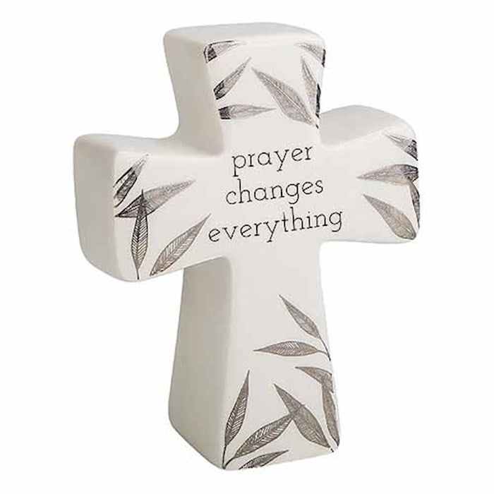 CROSS-SILVER PRAYER (4.5") (BOXED)