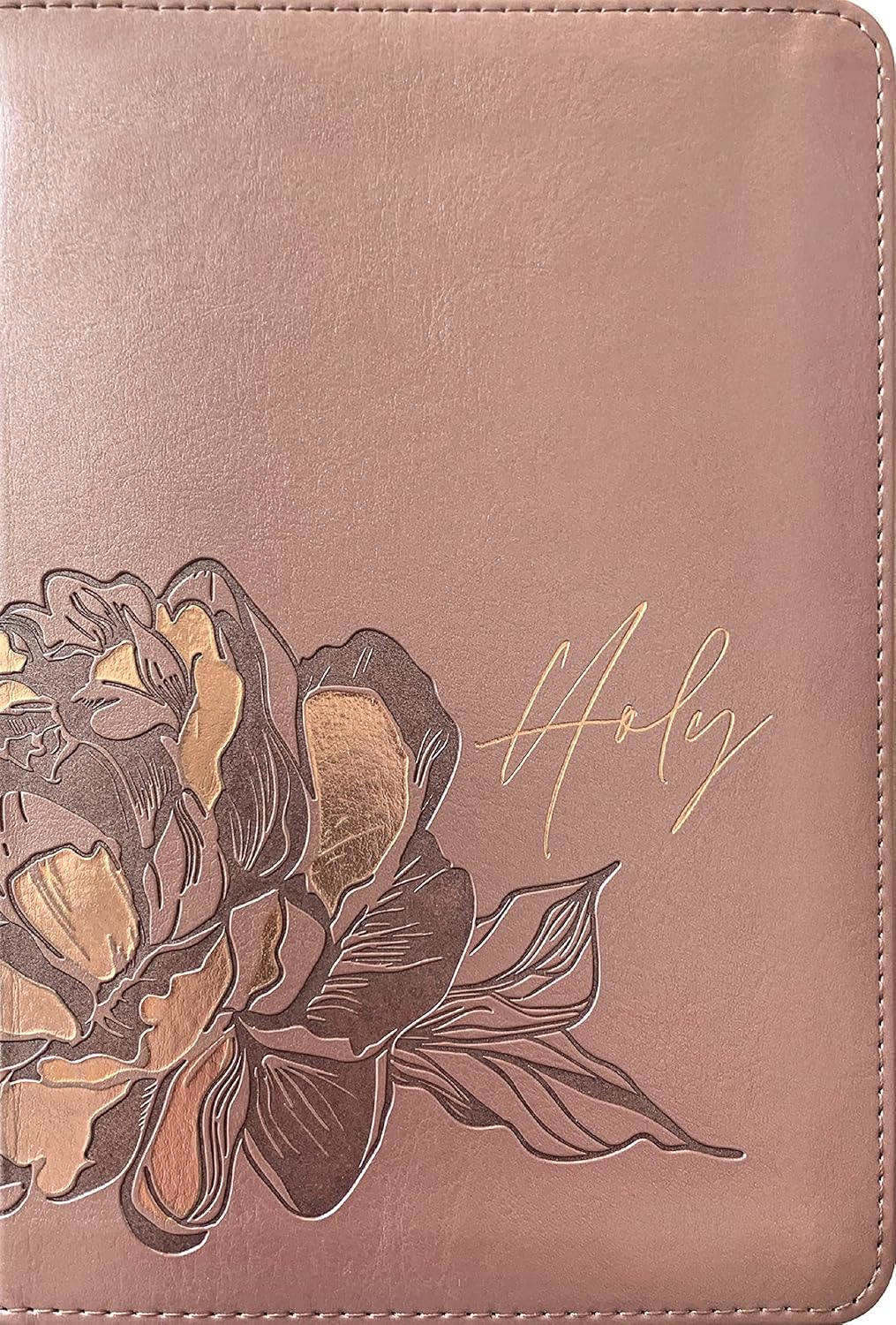 NLT Compact Giant Print Bible, Filament Enabled (LeatherLike, Rose Metallic Peony, Indexed)