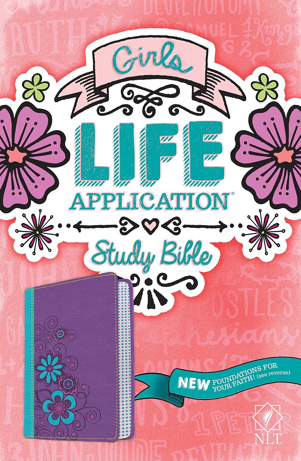 Tyndale NLT Girls Life Application Study Bible, TuTone (LeatherLike, Purple/Teal)