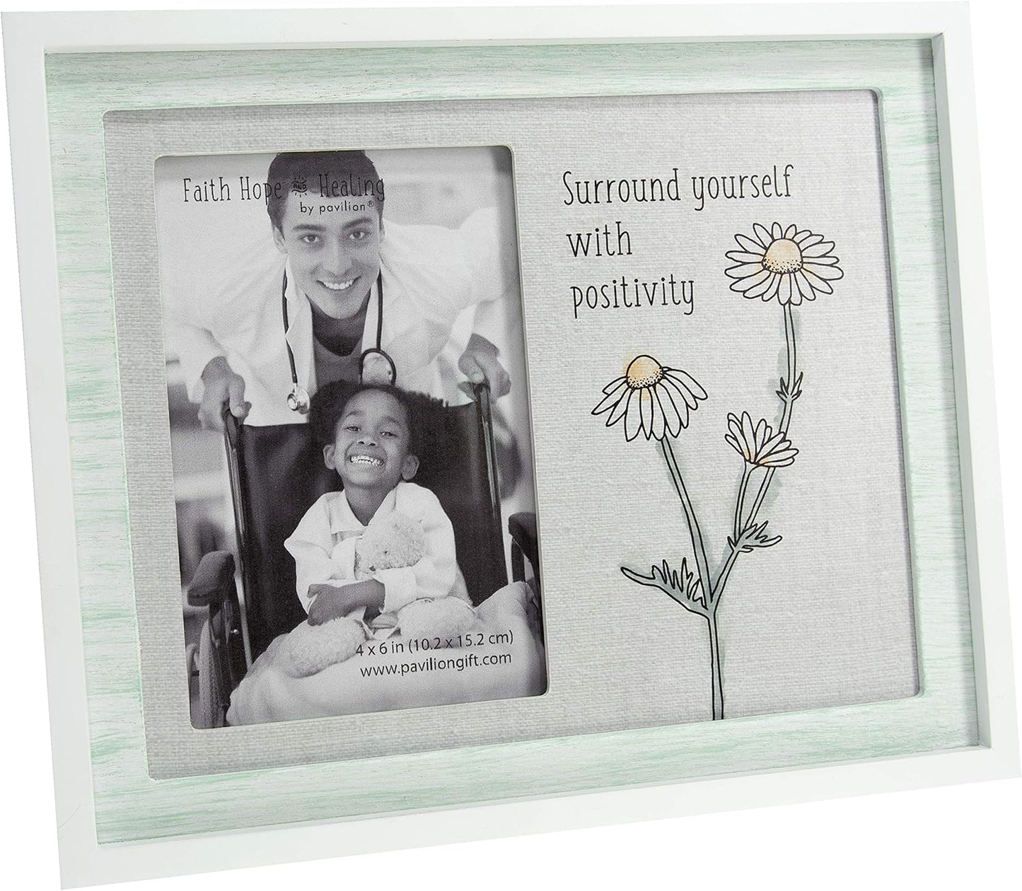 Surround Yourself with Positivity-4x6 Tan Vertical Picture Frame
