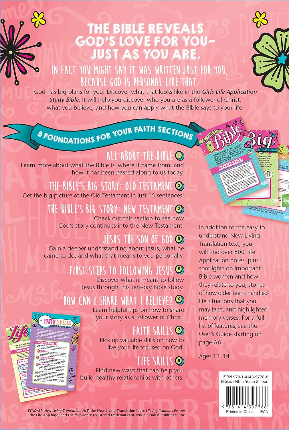 Tyndale NLT Girls Life Application Study Bible, TuTone (LeatherLike, Purple/Teal)