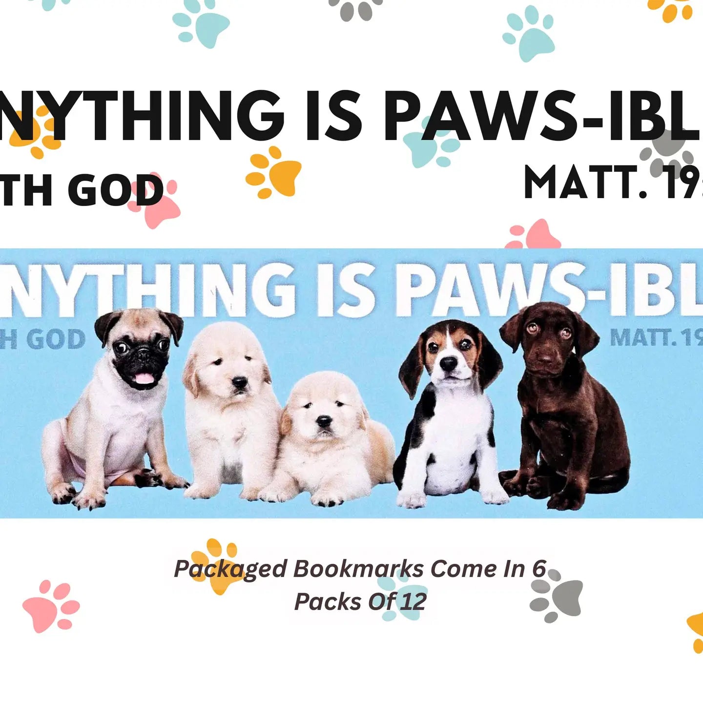 Packaged Bookmarks Anything Paws-Ible