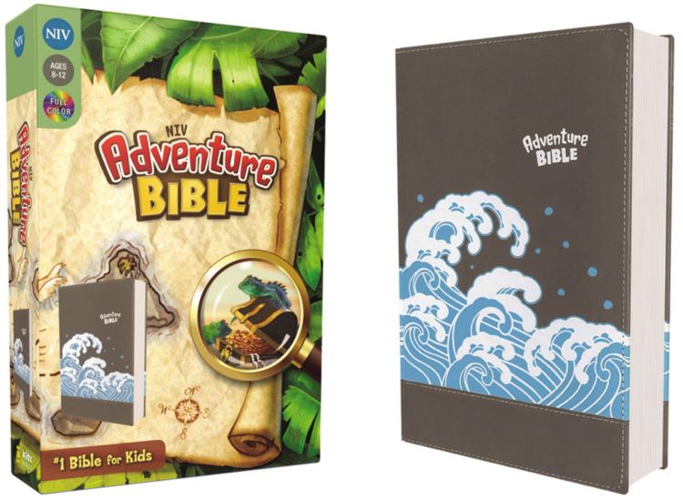 NIV Adventure Bible (Full Color)-Gray Leathersoft