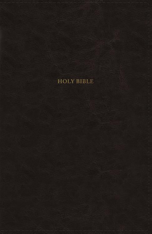 NKJV Comfort Print Thinline Bible--soft leather-look, black