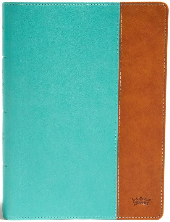 CSB Tony Evans Study Bible--soft leather-look, teal/earth (indexed)