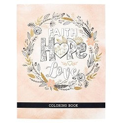 Faith Hope Love Inspirational Coloring Book